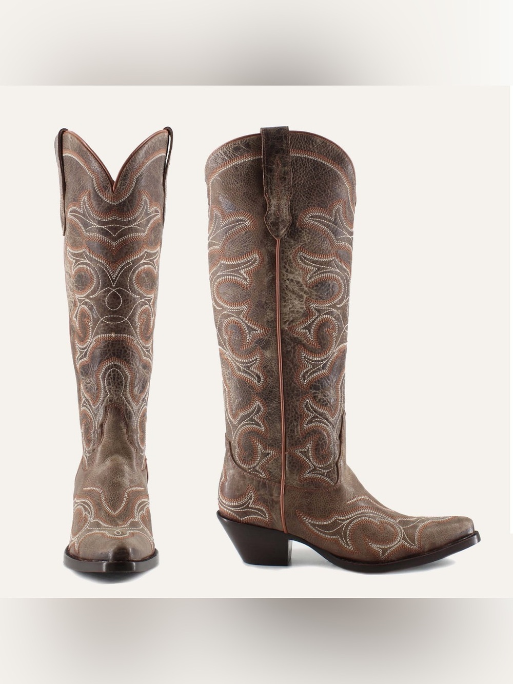Buck & Brana Olivia Embroidered Western Heeled Boots